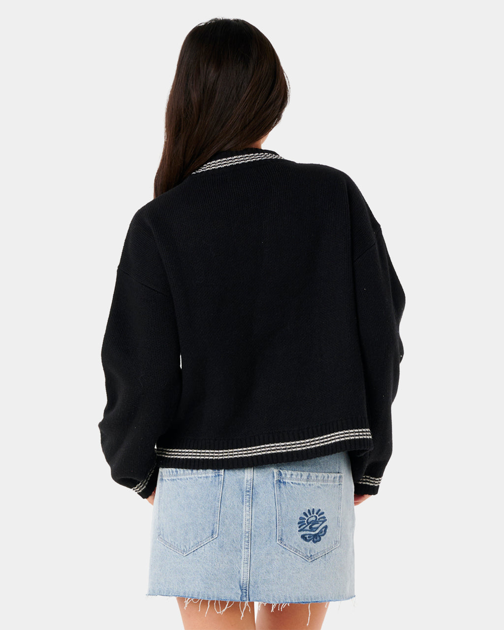 Womens Neon Diamon Knit Crew Neck