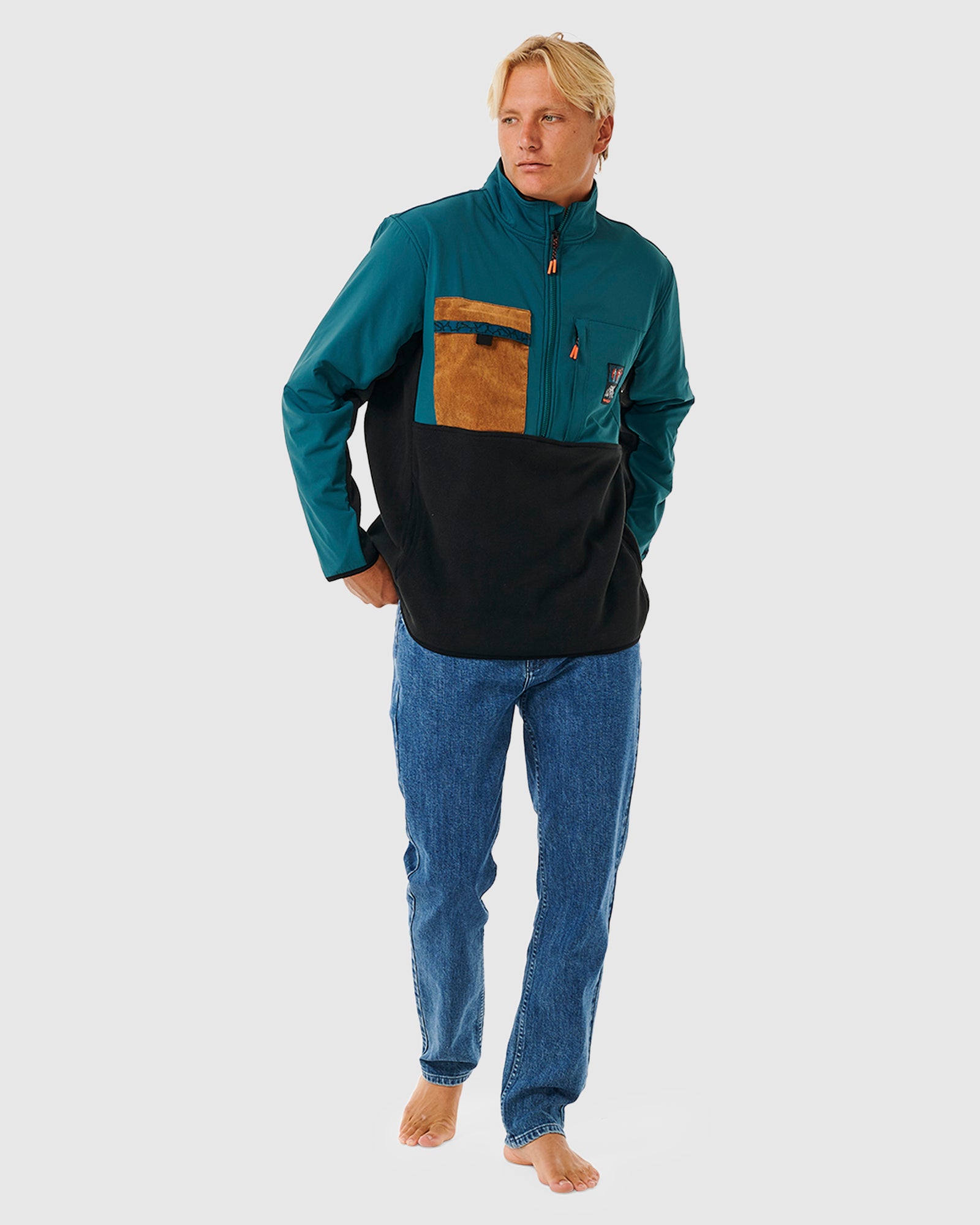 Buy MENS ANTI SERIES JOURNEY ZIP CREW by Rip Curl | Surf