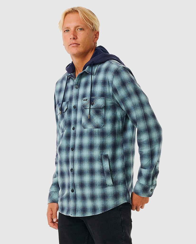 MENS GRUNTER FLANNEL HOODIE