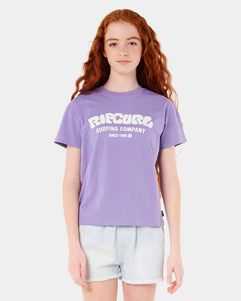 Girls 8-14 Surf Puff Relaxed Tee