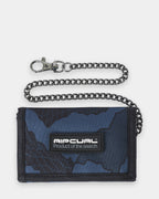 Mens Sessions Chain Surf Tri Fold Wallet