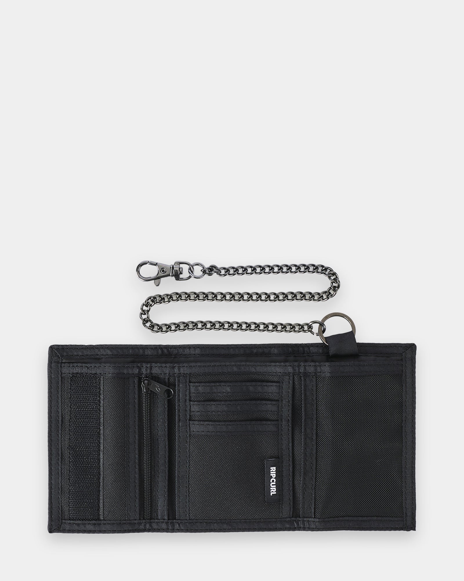 Mens Sessions Chain Surf Tri Fold Wallet