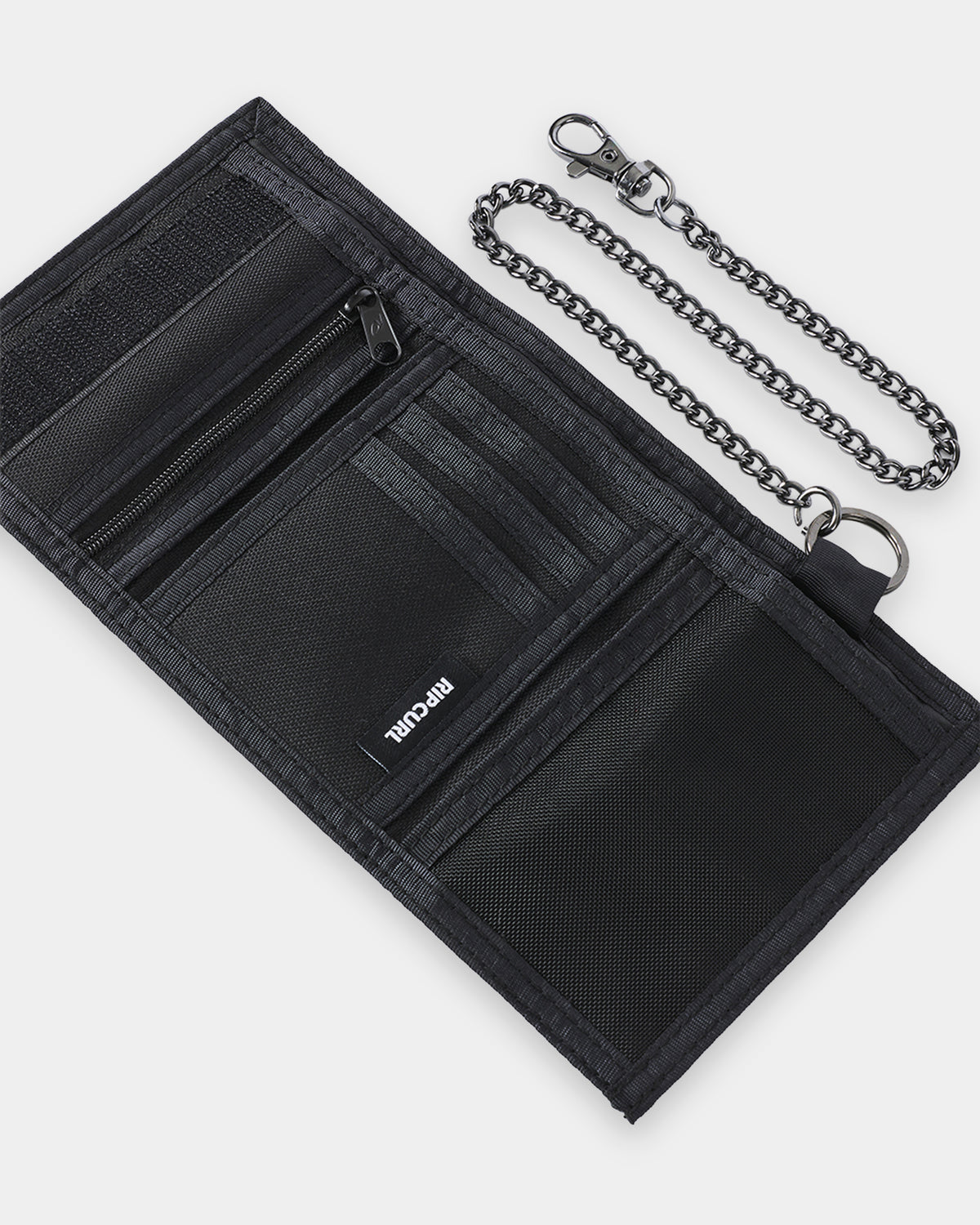 Mens Sessions Chain Surf Tri Fold Wallet