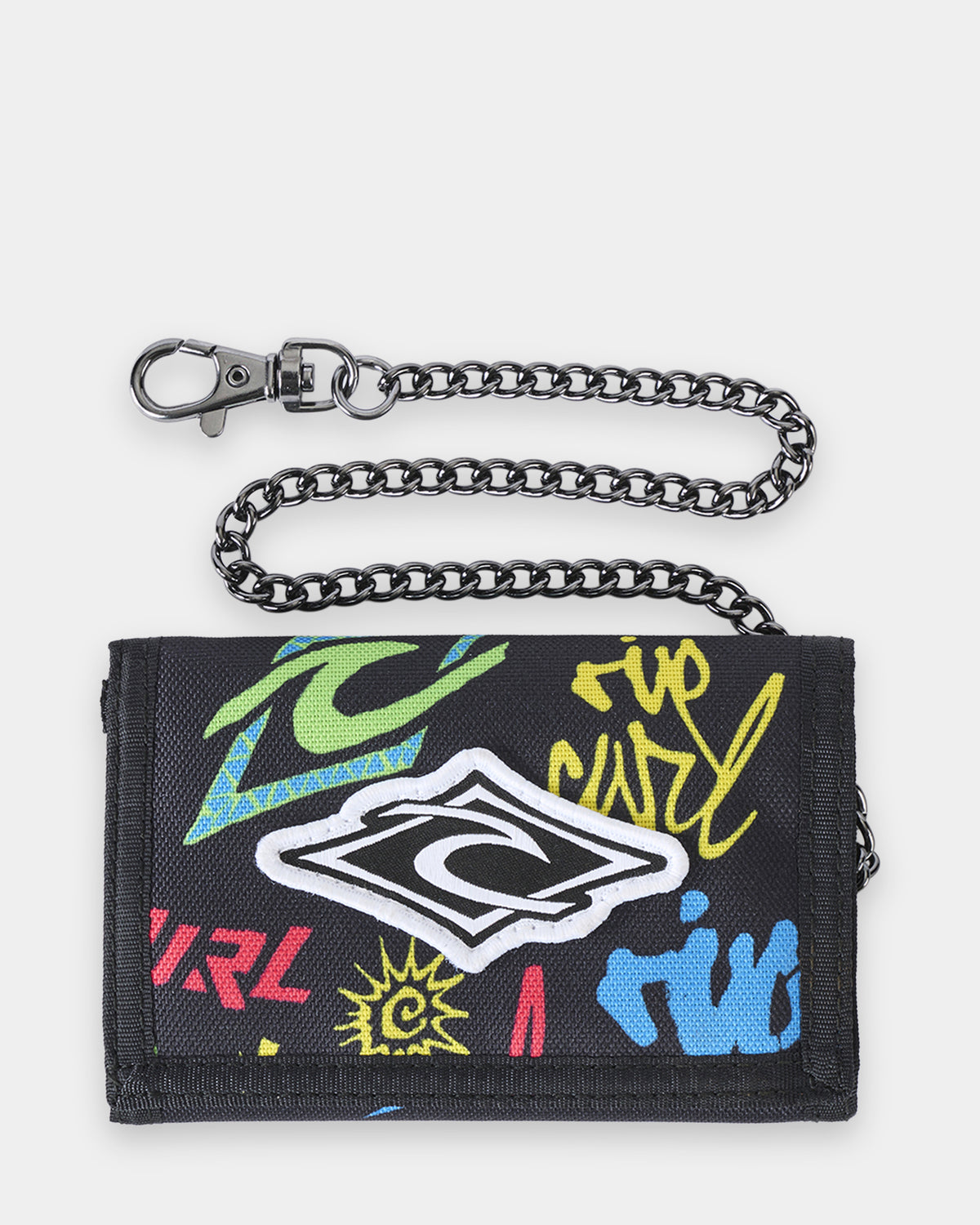 Mens Sessions Chain Surf Tri Fold Wallet