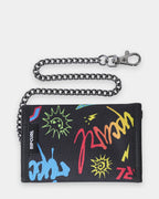 Mens Sessions Chain Surf Tri Fold Wallet