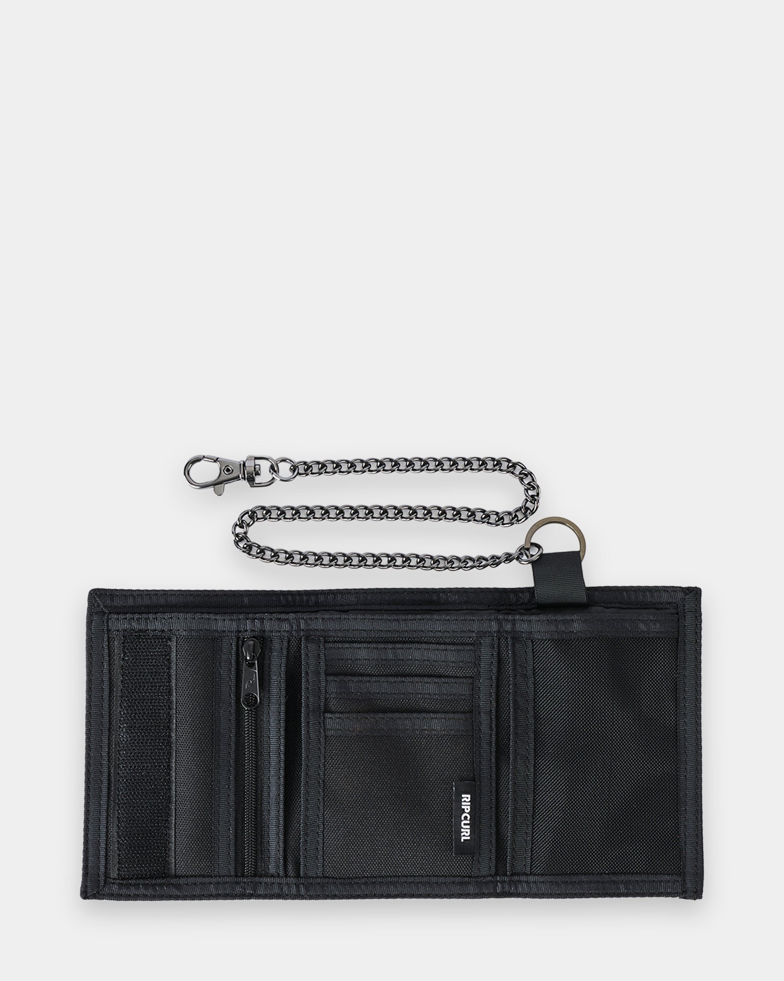 Mens Sessions Chain Surf Tri Fold Wallet