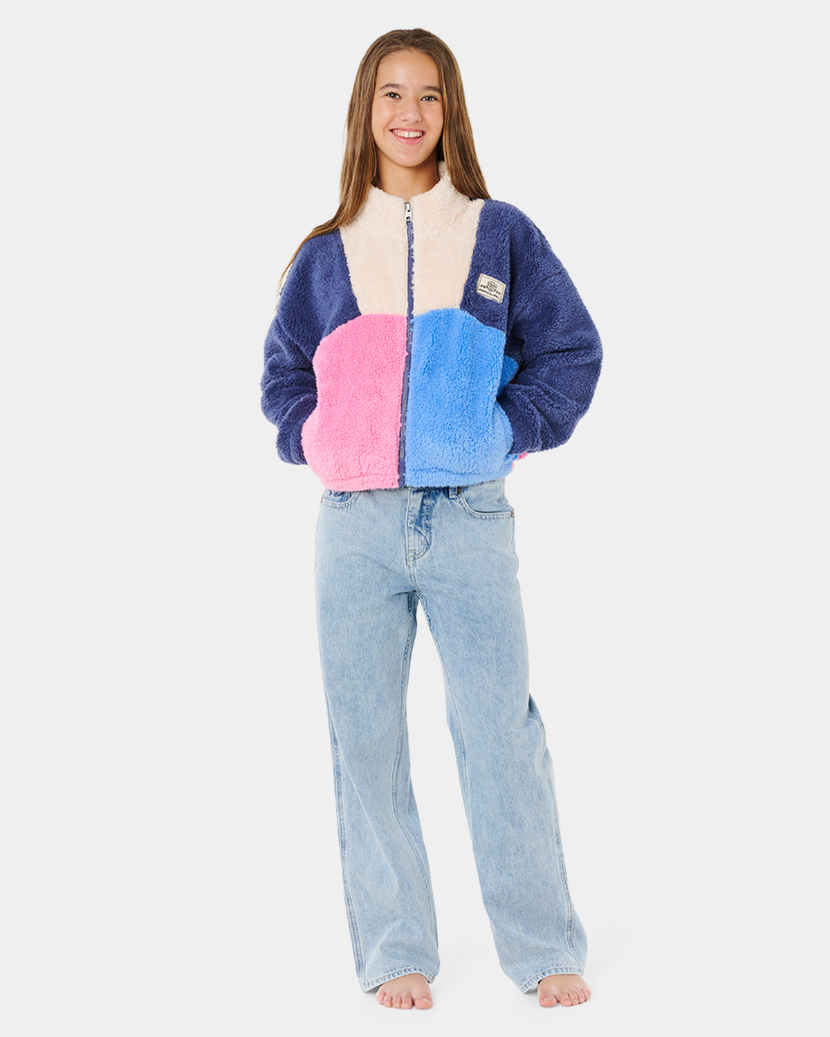 Girls 8-14 Block Party Fleece Jacket