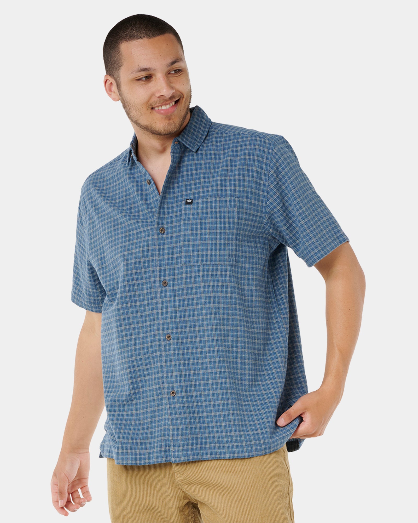 Mens Classic Surf Check Short Sleeve Shirt Mens Classic Surf Check Short Sleeve Shirt