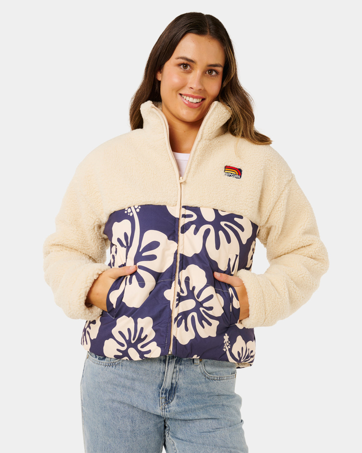 Womens Surf Side Puffer Fleece Jacket