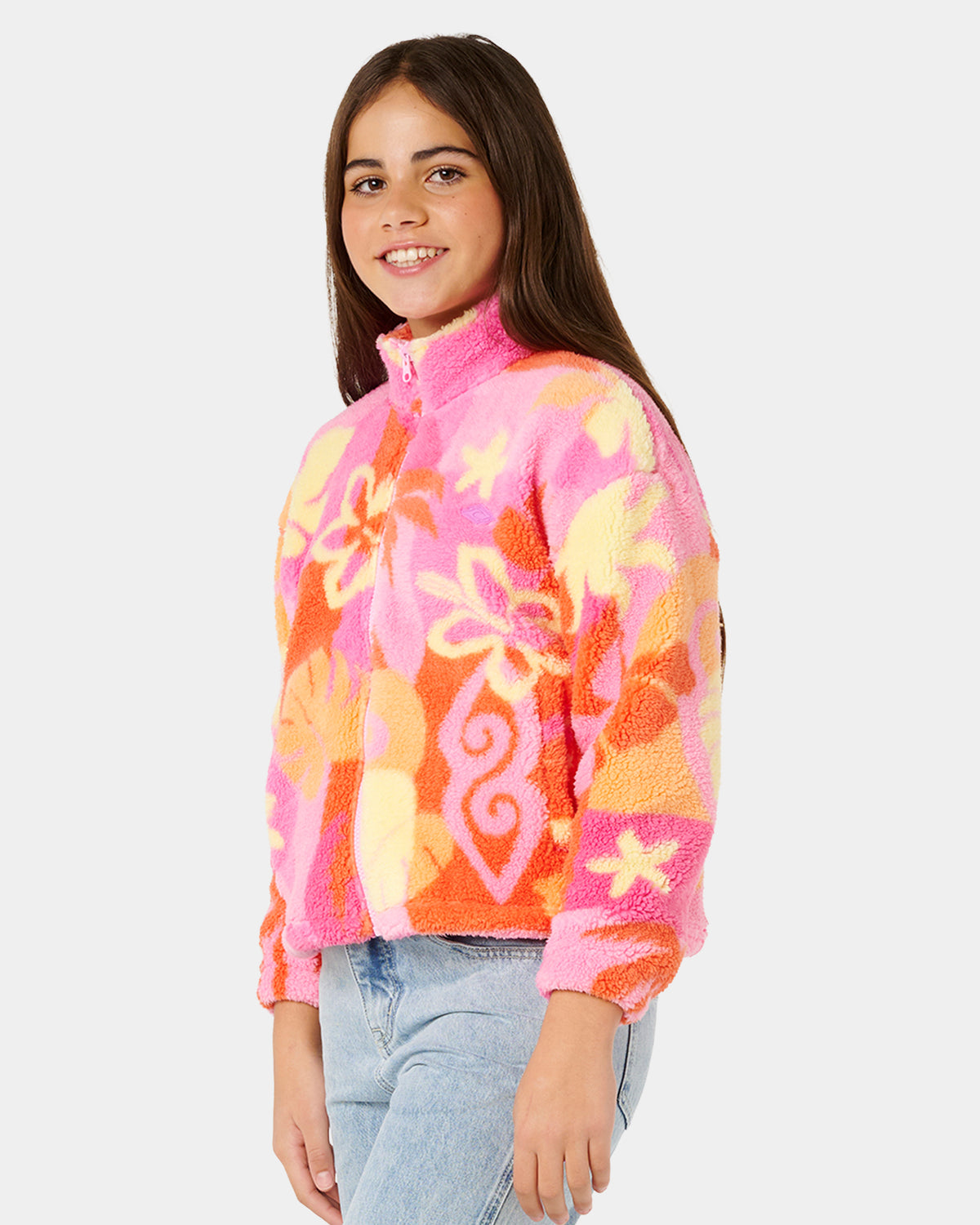 Girls 8-14 Tropical Polar Fleece Jacket