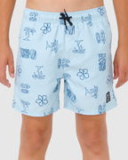 BOYS 8-16 EVOLUTION MOTIF VOLLEY BOARDSHORT
