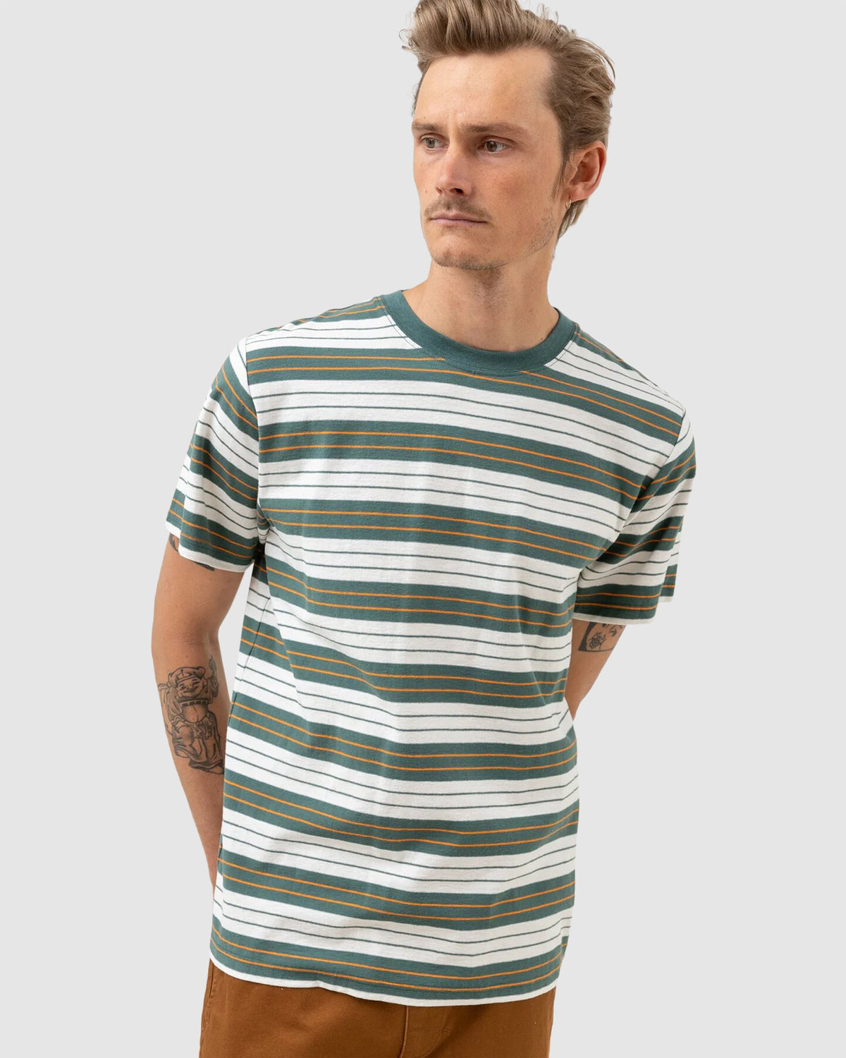 MENS VINTAGE STRIPE SHORT SLEEVE T-SHIRT