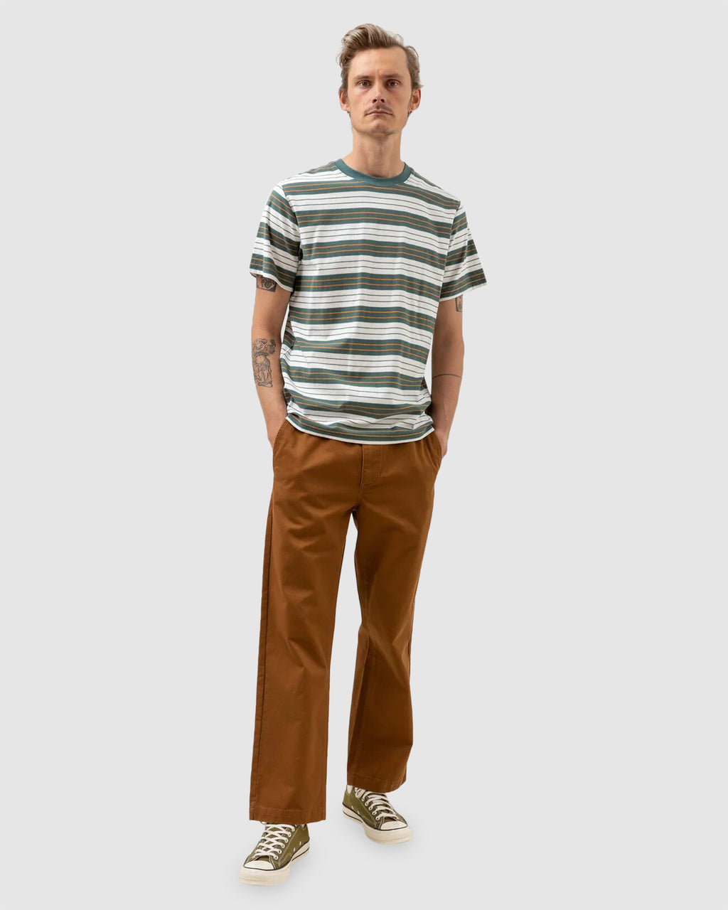 MENS VINTAGE STRIPE SHORT SLEEVE T-SHIRT