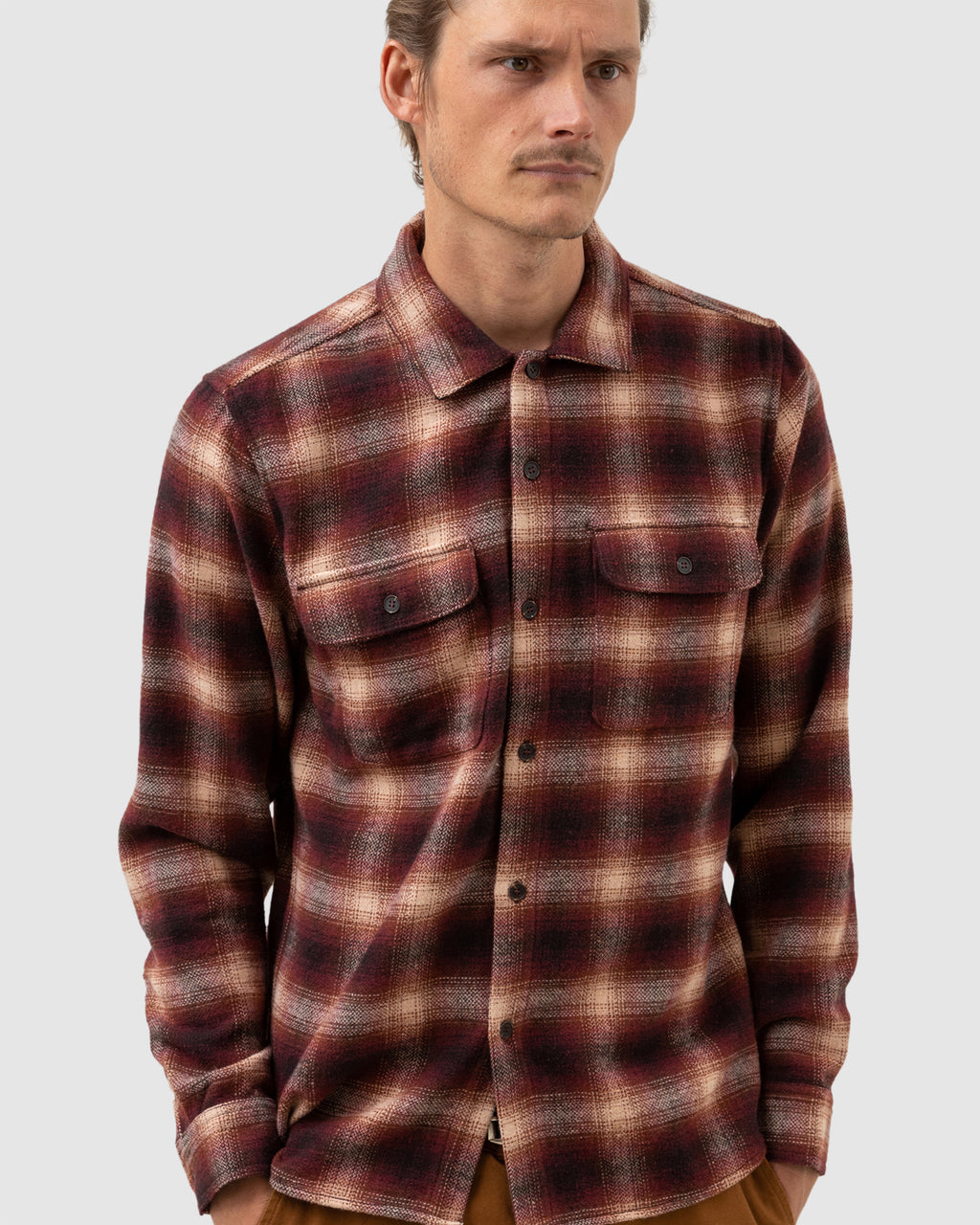 MENS CHECK LONG SLEEVE SHIRT