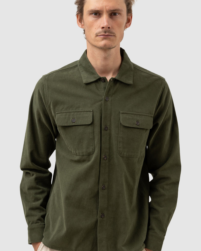 MENS BRUSHED TWILL LONG SLEEVE SHIRT
