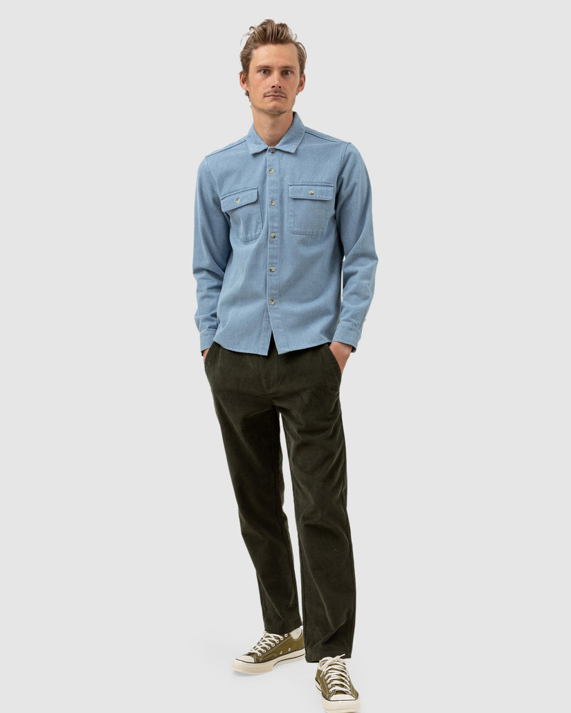 MENS DENIM LONG SLEEVE SHIRT