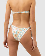 WOMENS PALOMA FLORAL TIE SIDE HI CUT BIKINI BOTTOMS