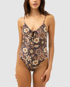 Womens Cantabria Floal Tie Front One Piece Swimsuit
