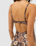 Womens Cantabria Floal Tie Front One Piece Swimsuit