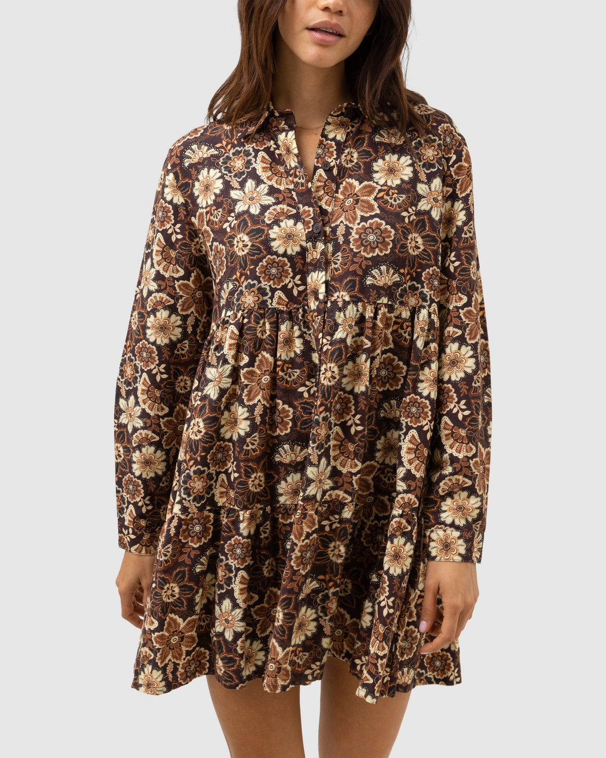WOMENS CANTABRIA FLORAL TIERED MINI DRESS