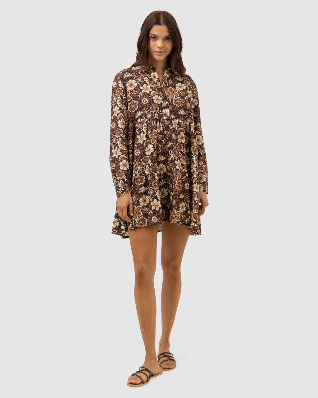 WOMENS CANTABRIA FLORAL TIERED MINI DRESS