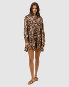 WOMENS CANTABRIA FLORAL TIERED MINI DRESS