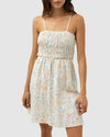 WOMENS PALOMA FLORAL SMOCKED MINI DRESS
