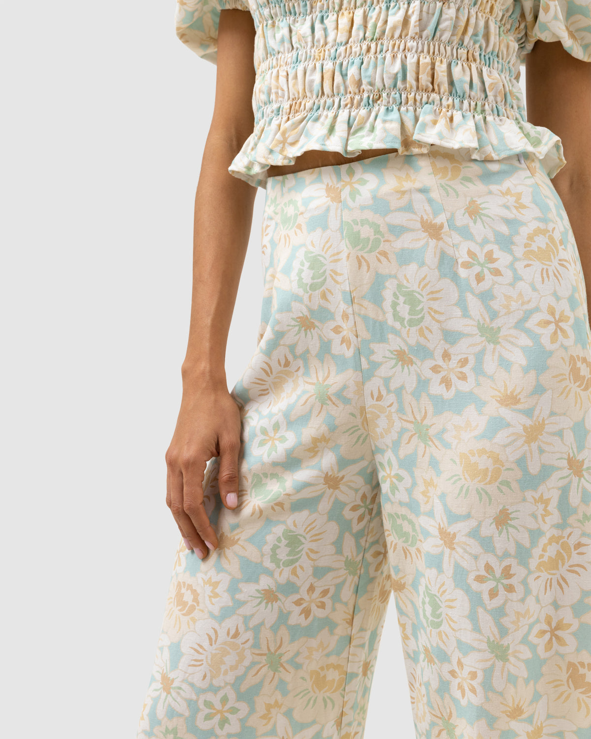 WOMENS PALOMA FLORAL WIDE LEG PANTS