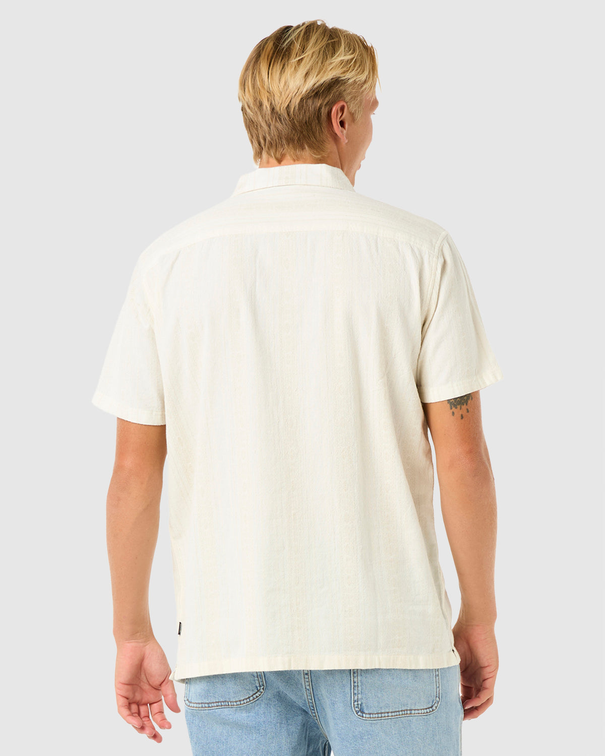 Mens Raw Energy Stripe Short Sleeve Shirt