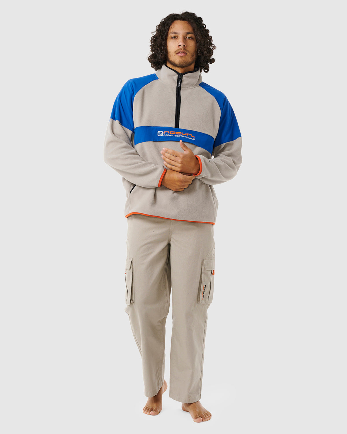 MENS ANTI SERIES ARCHIVE ZIP FLEECE JUMPER