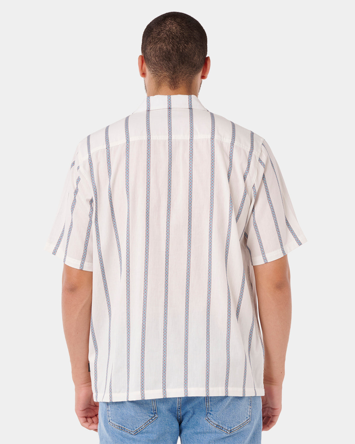 Mens Classic Surf Stripe Short Sleeve Shirt