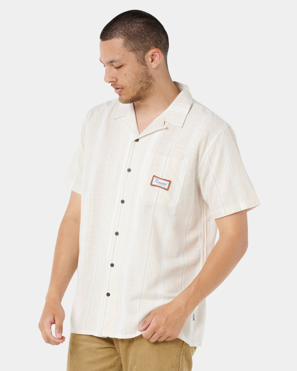 Mens Mod Cali Stripe Short Sleeve Shirt