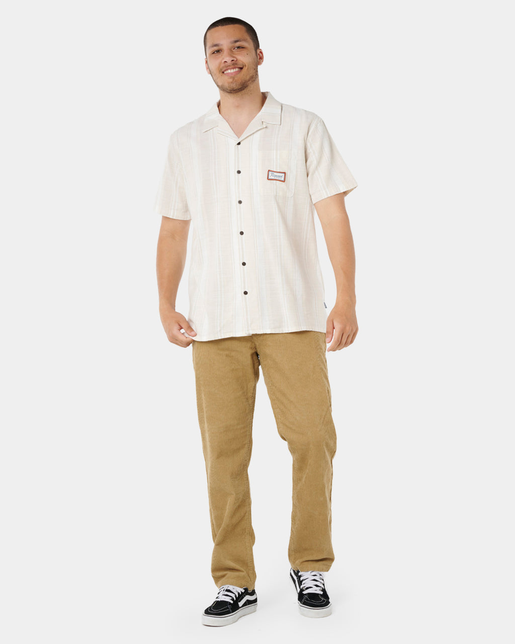 Mens Mod Cali Stripe Short Sleeve Shirt
