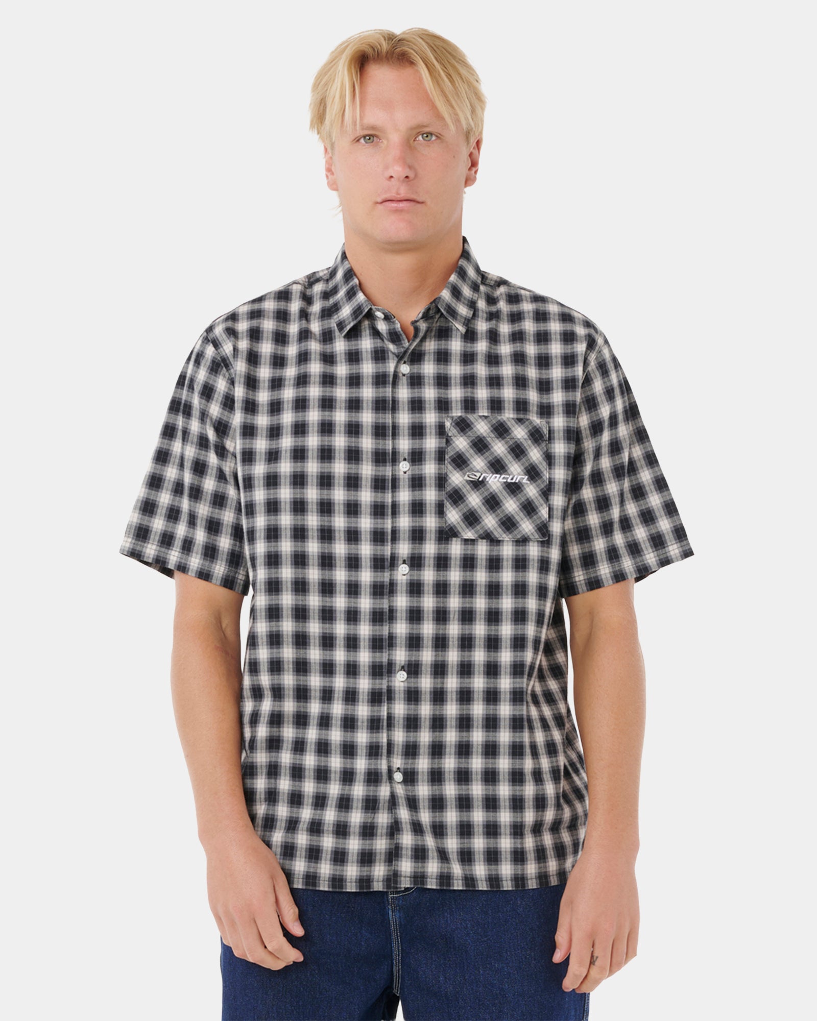 Mens Archive Script Plaid Short Sleeve Shirt Mens Archive Script Plaid Short Sleeve Shirt
