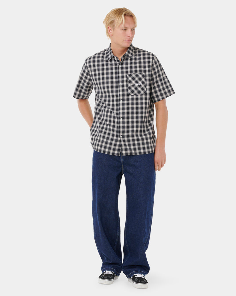 Mens Archive Script Plaid Short Sleeve Shirt