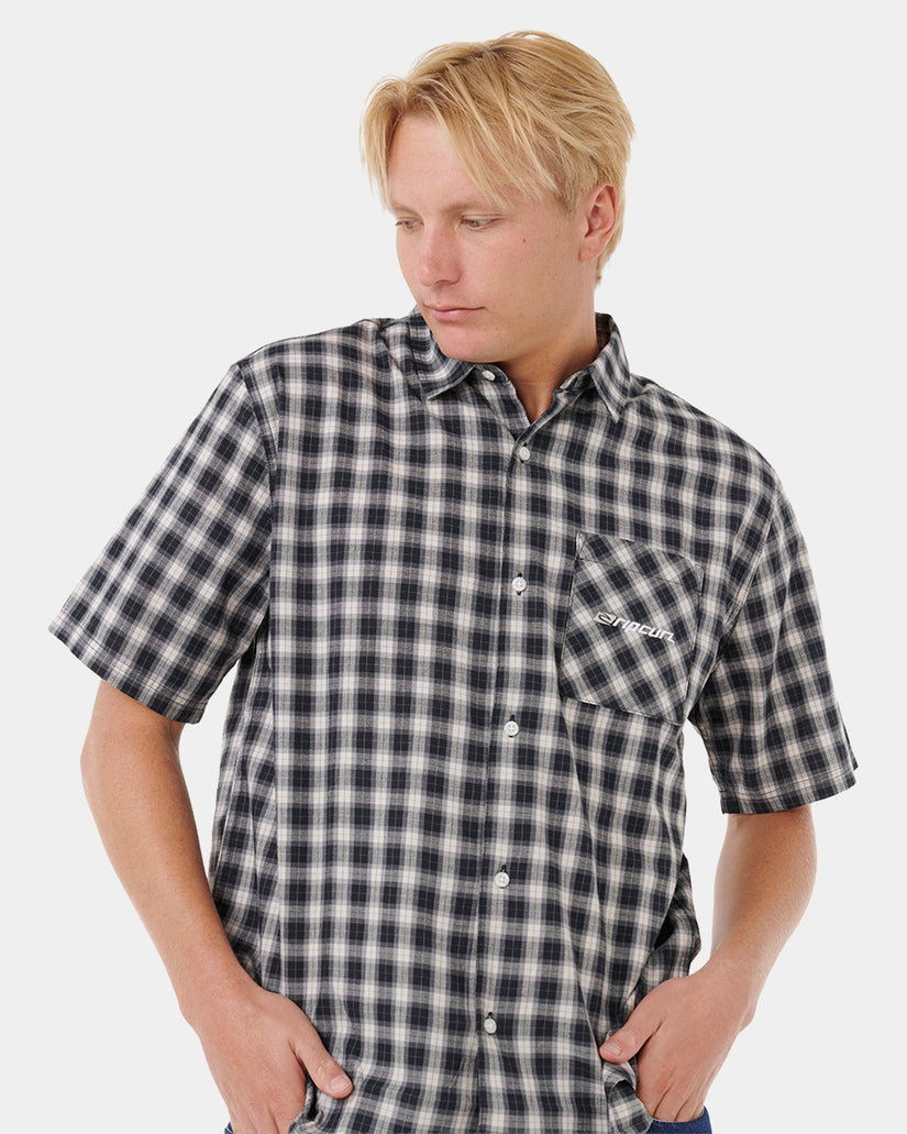 Mens Archive Script Plaid Short Sleeve Shirt
