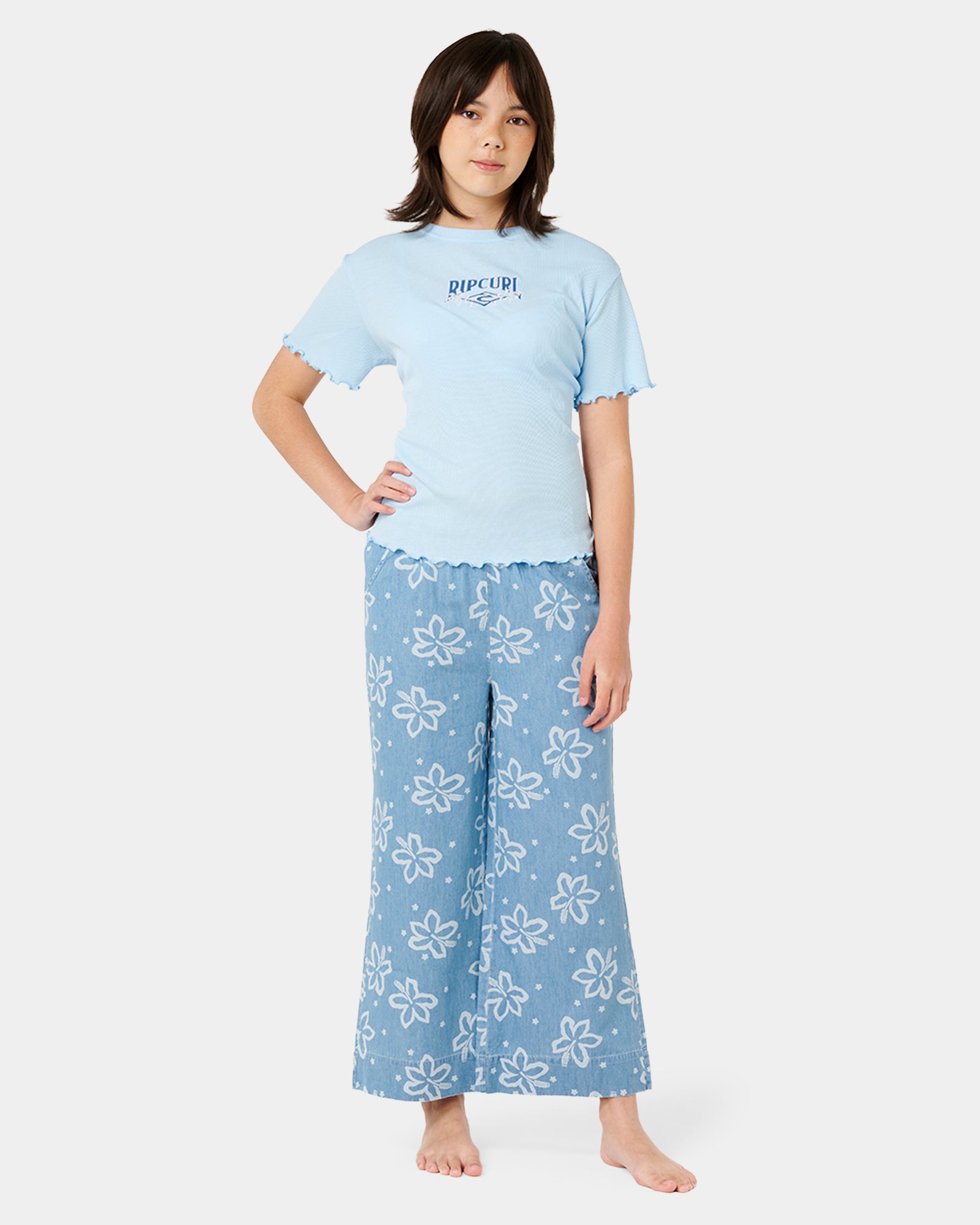 Girls 8-14 Tropical Dawn Rib T-Shirt