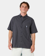 Mens Liquid Trips Check Short Sleeve Shirt