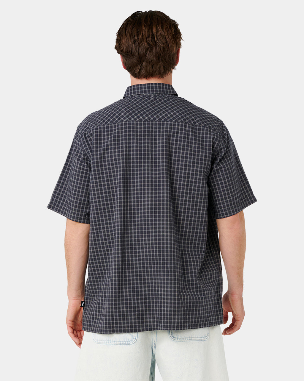 Mens Liquid Trips Check Short Sleeve Shirt