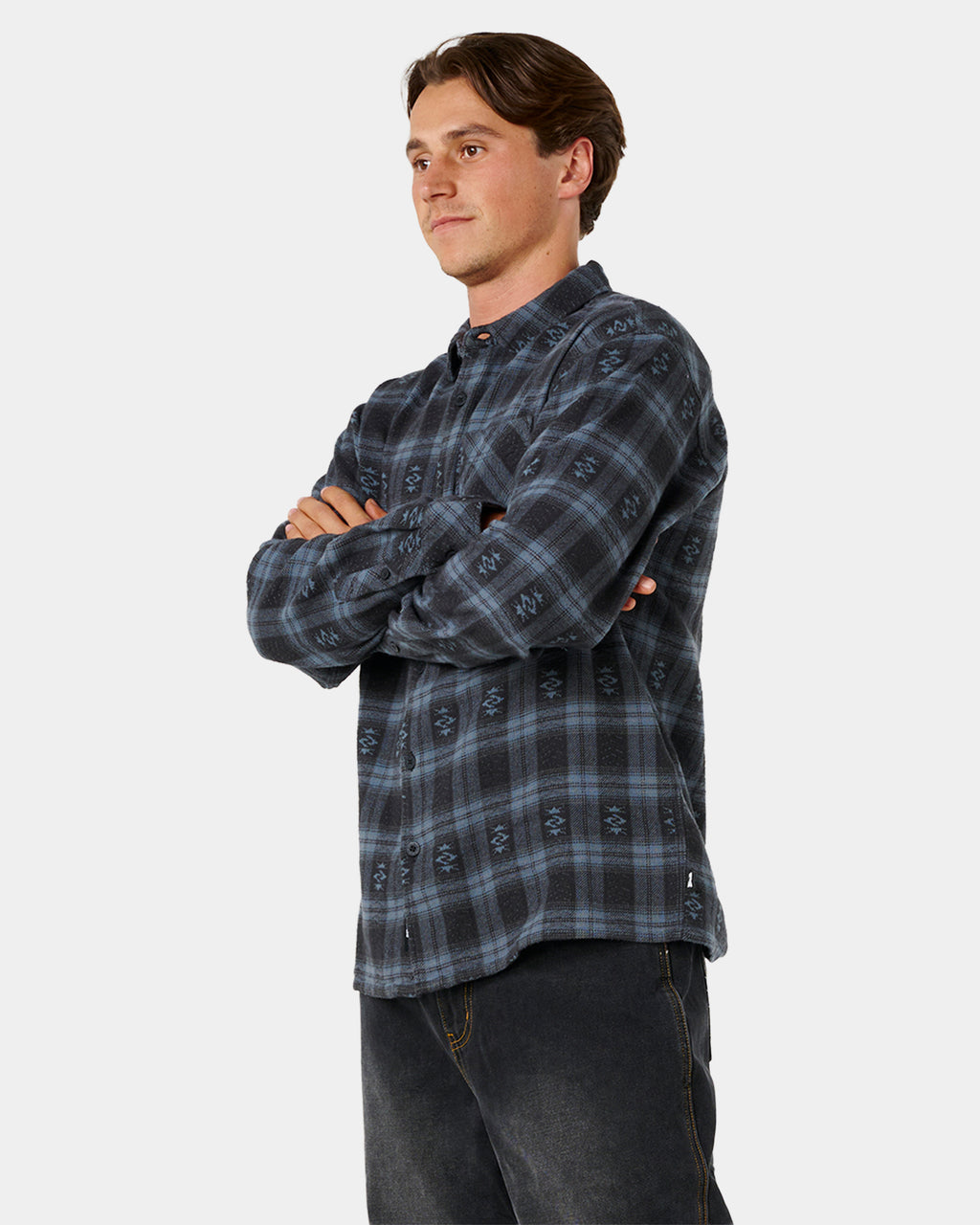 Mens Liquid Trips Flannel Long Sleeve Shirt