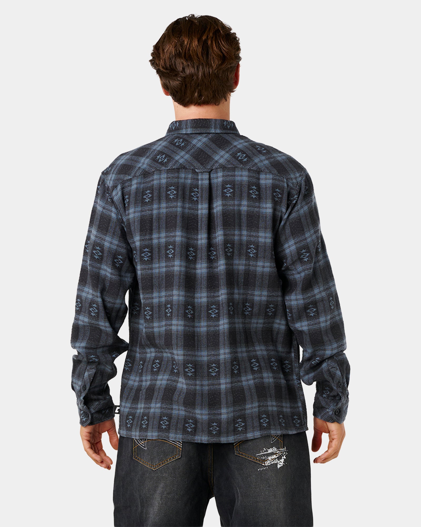 Mens Liquid Trips Flannel Long Sleeve Shirt