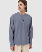 MENS VINTAGE TERRY LONG SLEEVE HENLEY