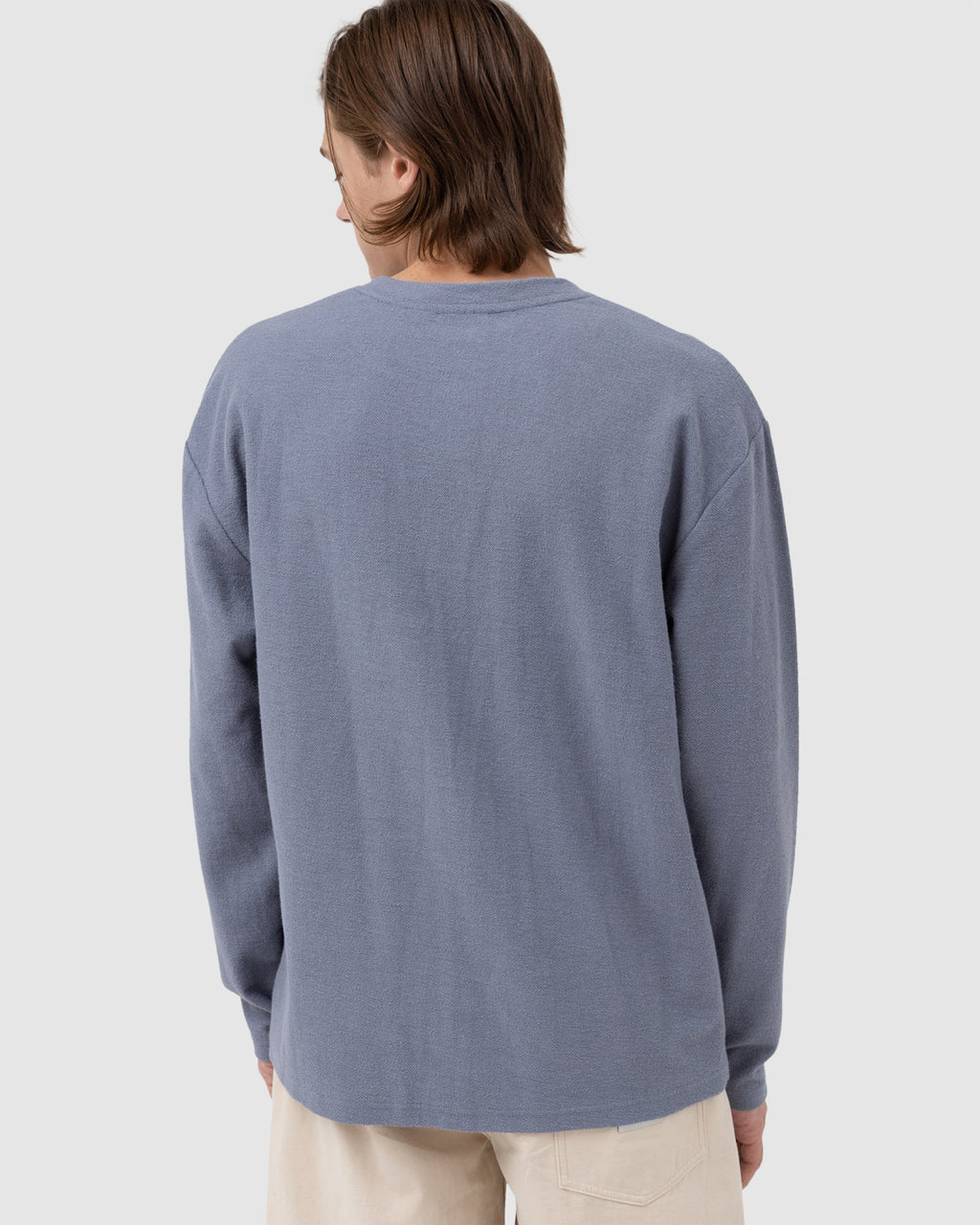 MENS VINTAGE TERRY LONG SLEEVE HENLEY
