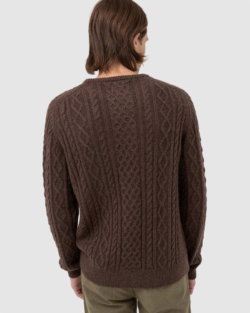 MENS MOHAIR FISHERMANS KNIT SWEATER