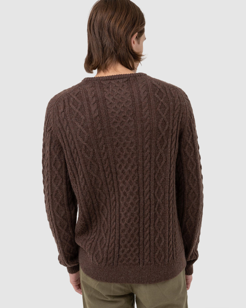 MENS MOHAIR FISHERMANS KNIT SWEATER