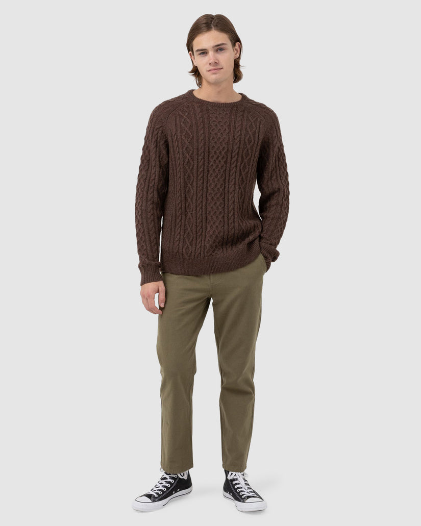 MENS MOHAIR FISHERMANS KNIT SWEATER