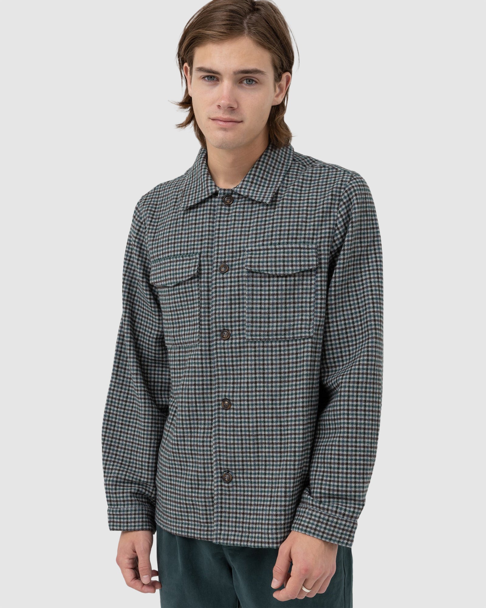 Check overshirt mens
