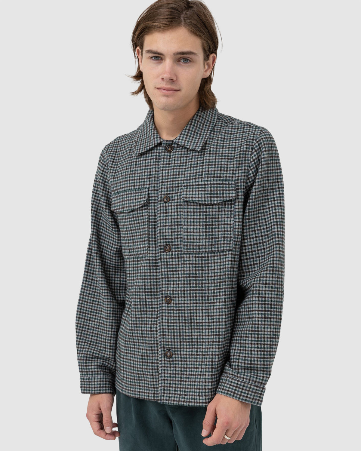 MENS CHECK LONG SLEEVE SHIRT
