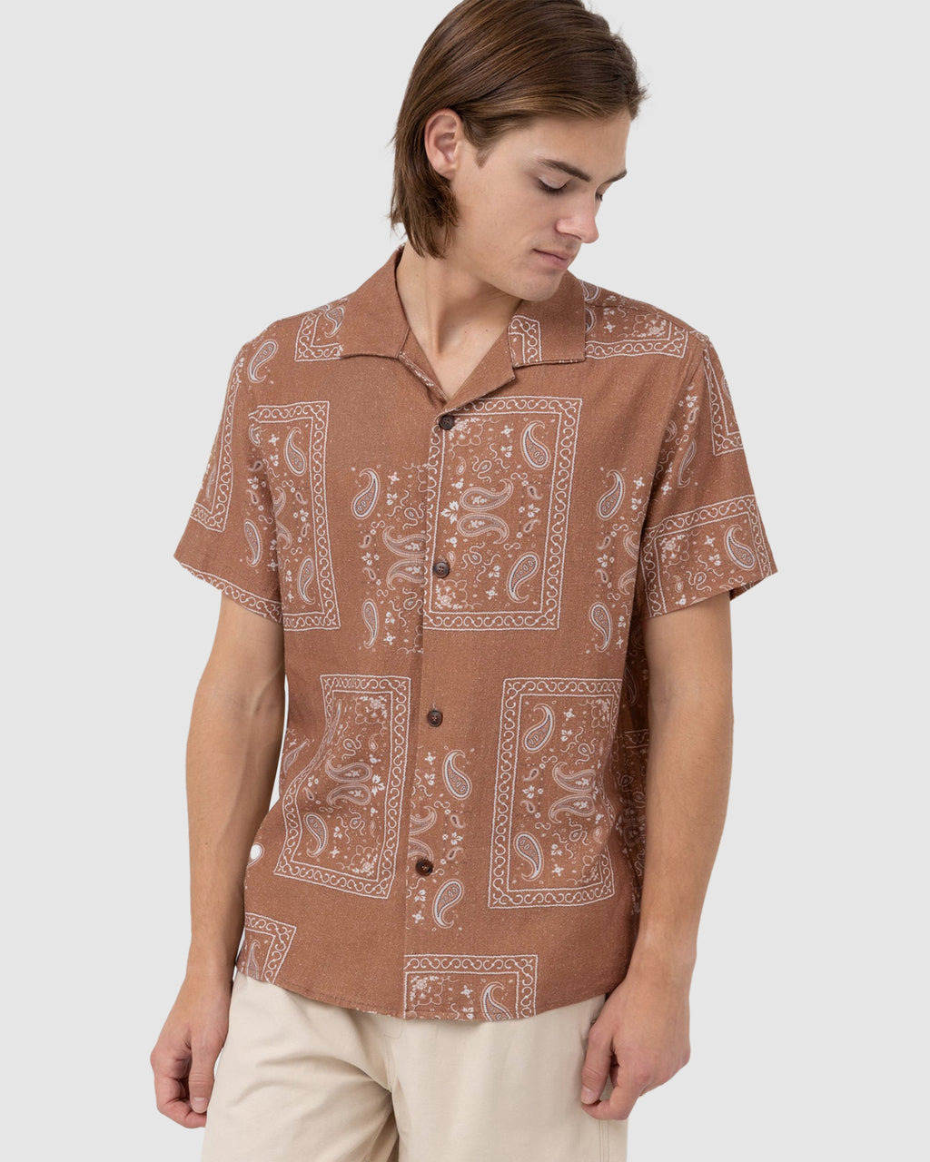 MENS BORDER SHORT SLEEVE SHIRT