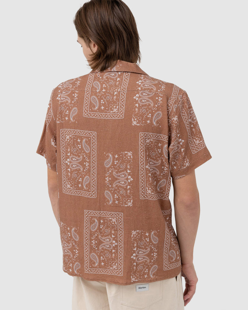 MENS BORDER SHORT SLEEVE SHIRT